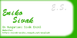 eniko sivak business card